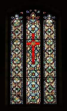 Original Chapel Window--Cross and Crown