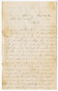 Letter from Darwin Sunderland to Philena Sunderland, December 16th, 1861