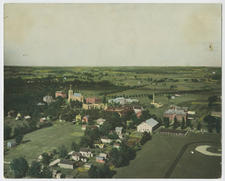 Aerial view of campus, 1940s