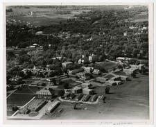 Aerial of campus looking northwest--60s