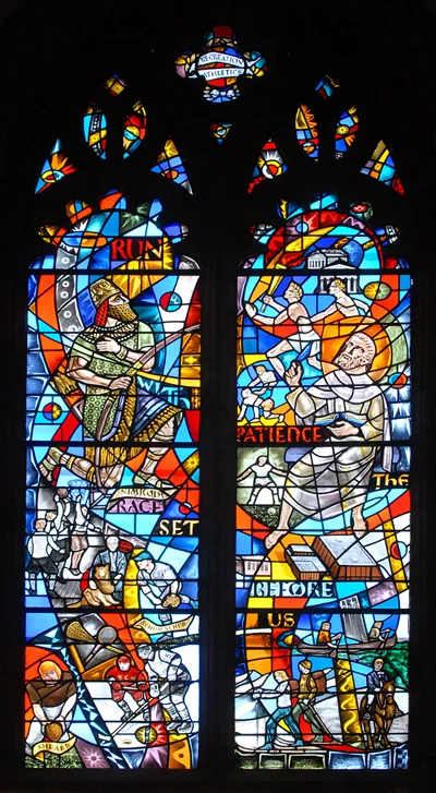 Gunnison Chapel's stained glass window