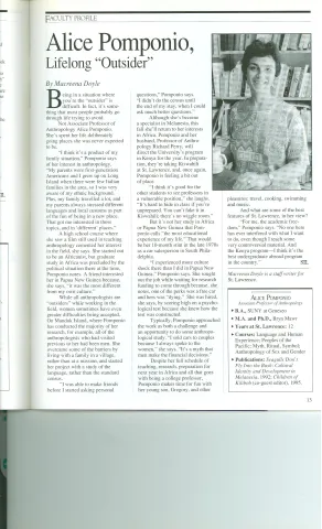 Alice Pomponio Lifelong Outsider
