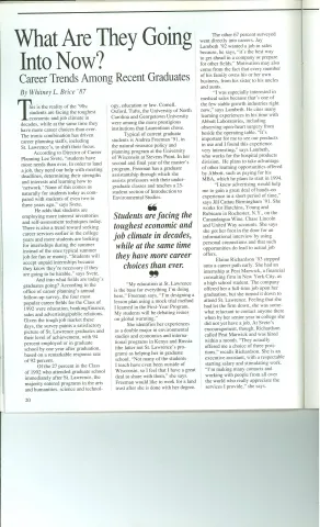 What Are They Going Into Now- Career Trends Among Recent Graduates.