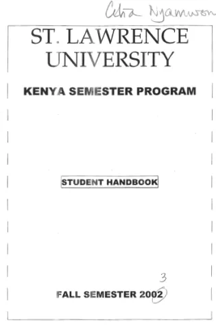Fall 2002 Student Handbook