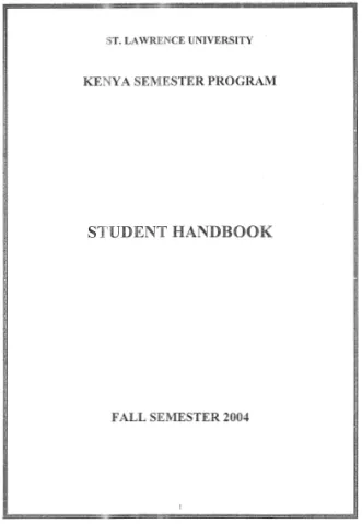 Fall 2004 Student Handbook