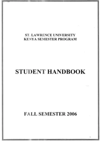 Fall 2006 Student Handbook