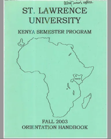Fall 2003 Orientation Handbook