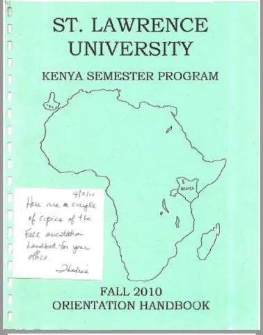 Fall 2010 Orientation Handbook