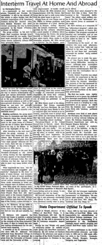 Interterm Travel At Home and Abroad