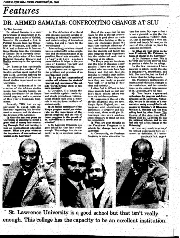 Dr. Ahmed Samatar Confronting Change AT SLU