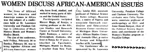 Women Discuss African-American Issues