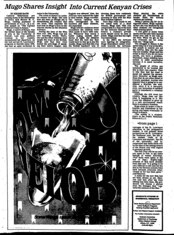 Mugo Shares Insight Into Current Kenya Crises