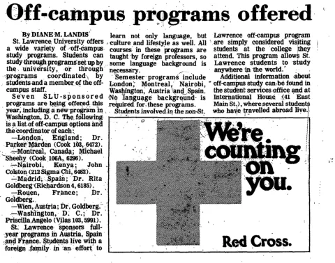 Off-Campus Programs Offered