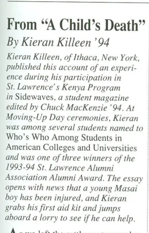 From a Child's Death