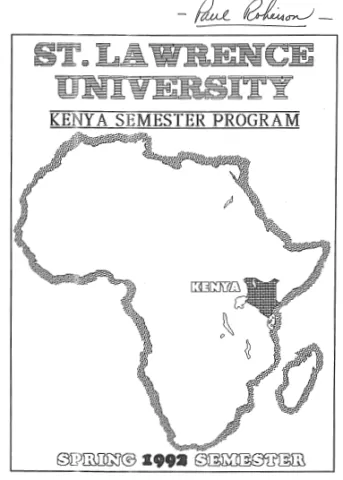 Spring 1992 Kenya Semester Program
