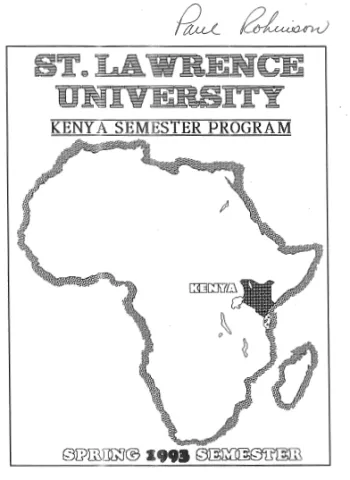 Spring 1993 Kenya Semester Program
