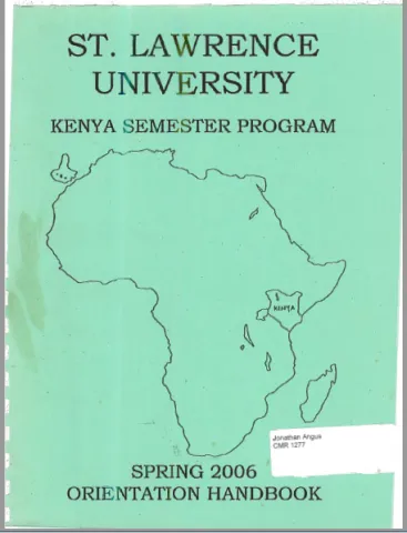 Spring 2006 Orientation Handbook