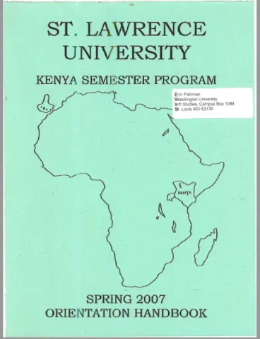 Spring 2007 Orientation Handbook