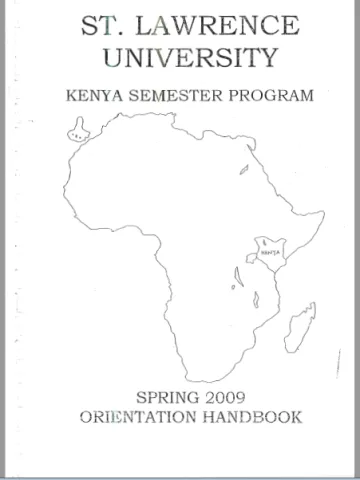 Spring 2009 Orientation Handbook