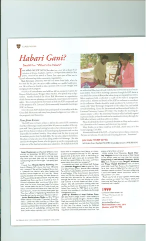 Habari Gani Spring 2012