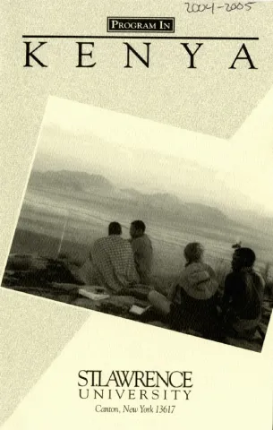 Kenya Semester Program brochure 2004-05