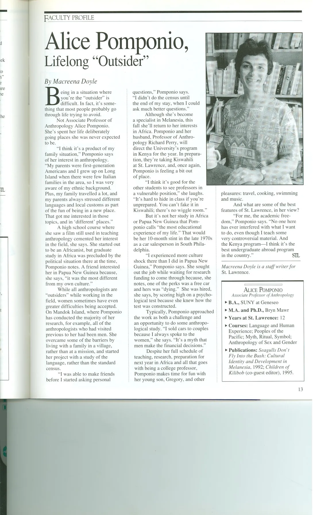 Alice Pomponio Lifelong Outsider