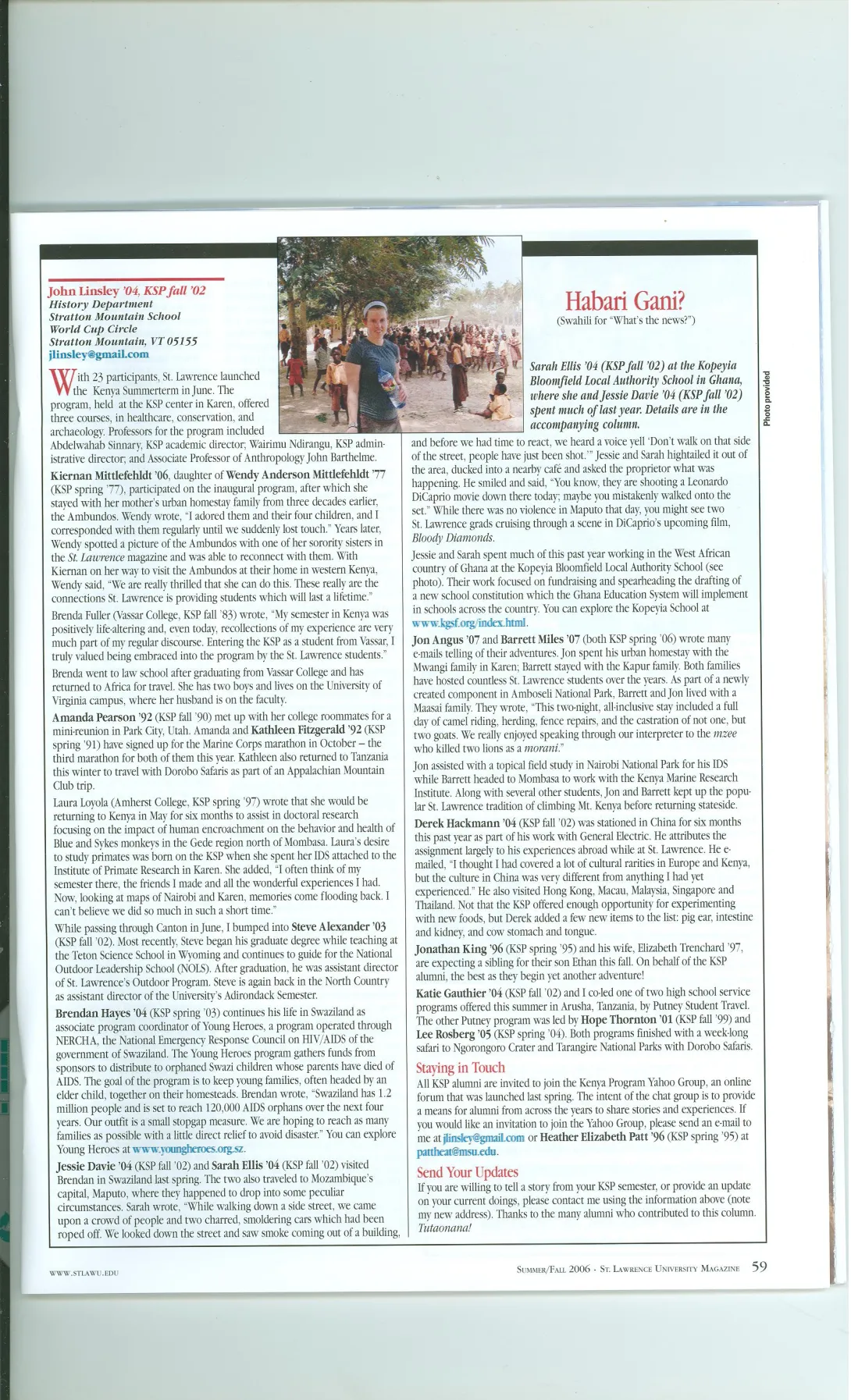 Habari Gani Summer 2006