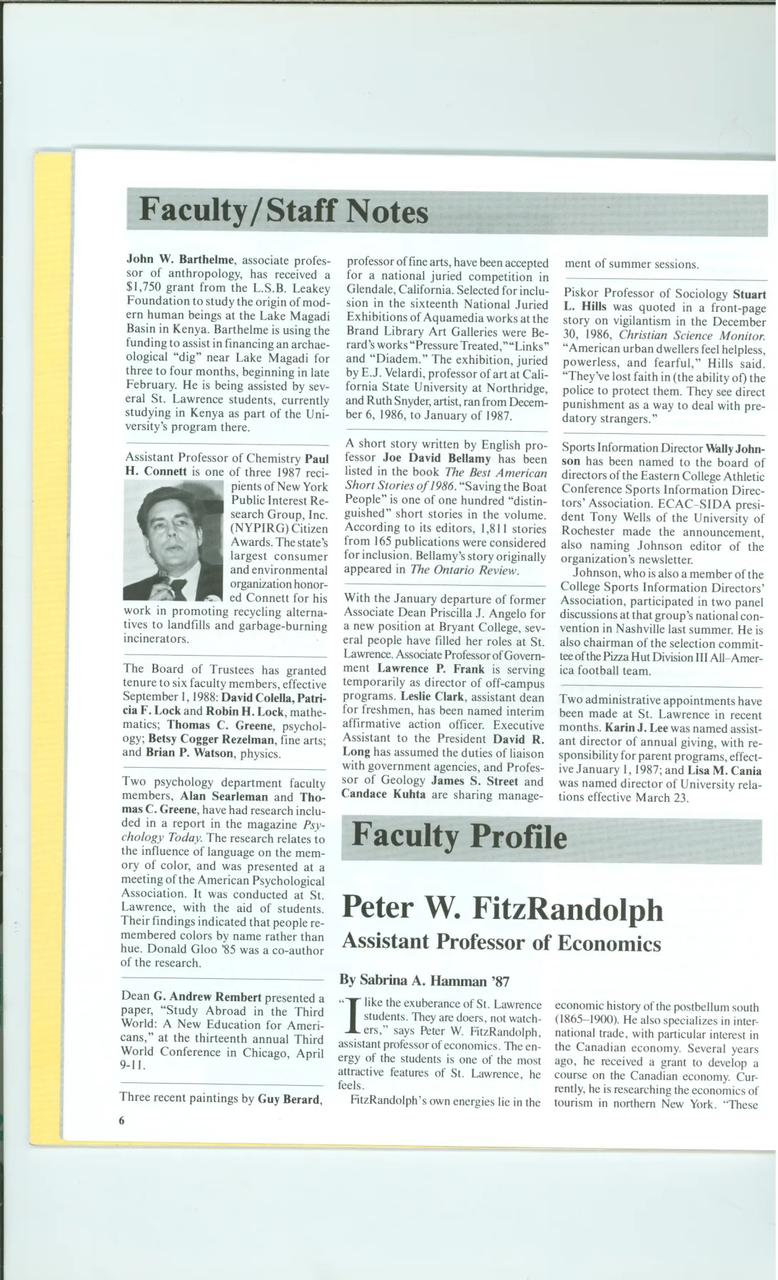 John W. Barthelme Receives Grant