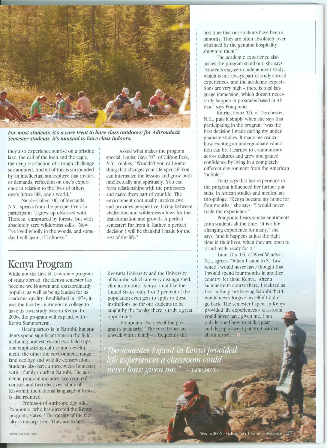 Kenya Program Winter 2006