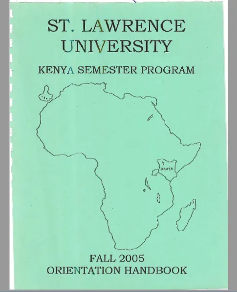 Fall 2005 Orientation Handbook