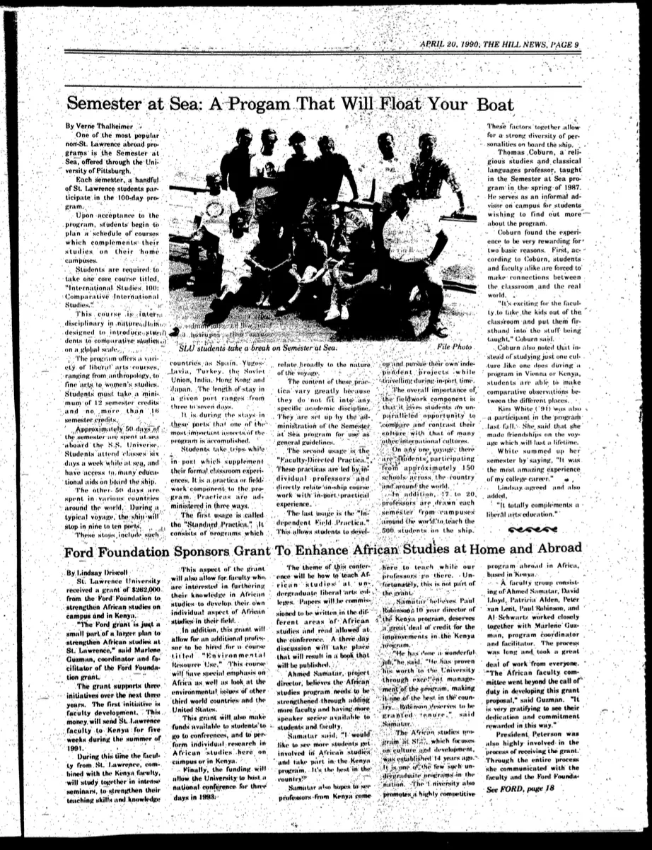 Ford Foundation Sponsors Grant To Enhance African Studies at Home and Abroad