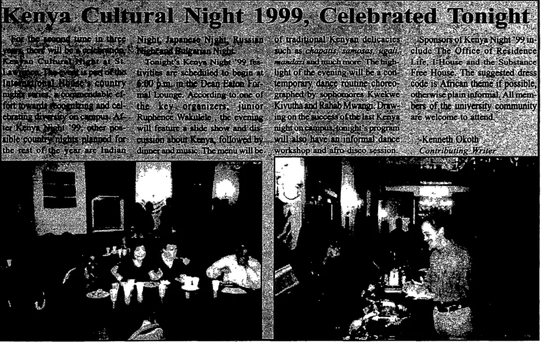 Kenya Cultural Night 1999