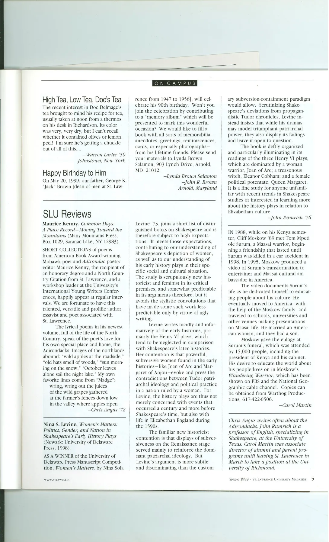 Cliff Moskow and Tom Mpeti Surum