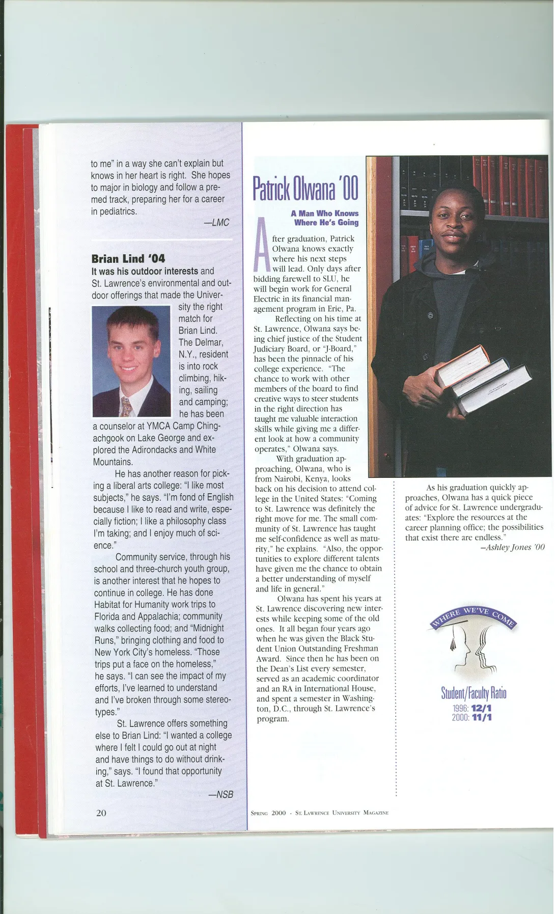 Patrick Olwana '00 A Man Who Knows Where He Is Going