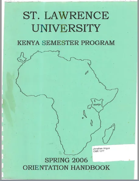 Spring 2006 Orientation Handbook