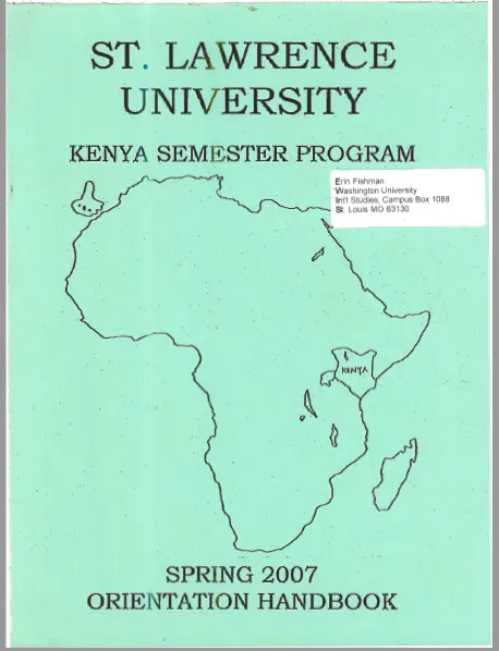 Spring 2007 Orientation Handbook