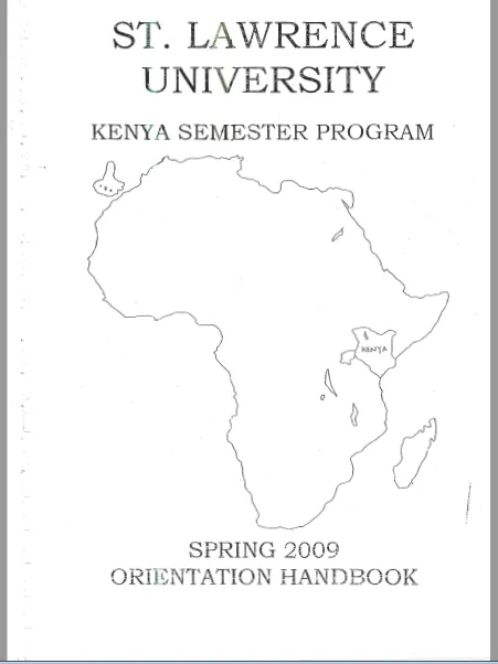 Spring 2009 Orientation Handbook