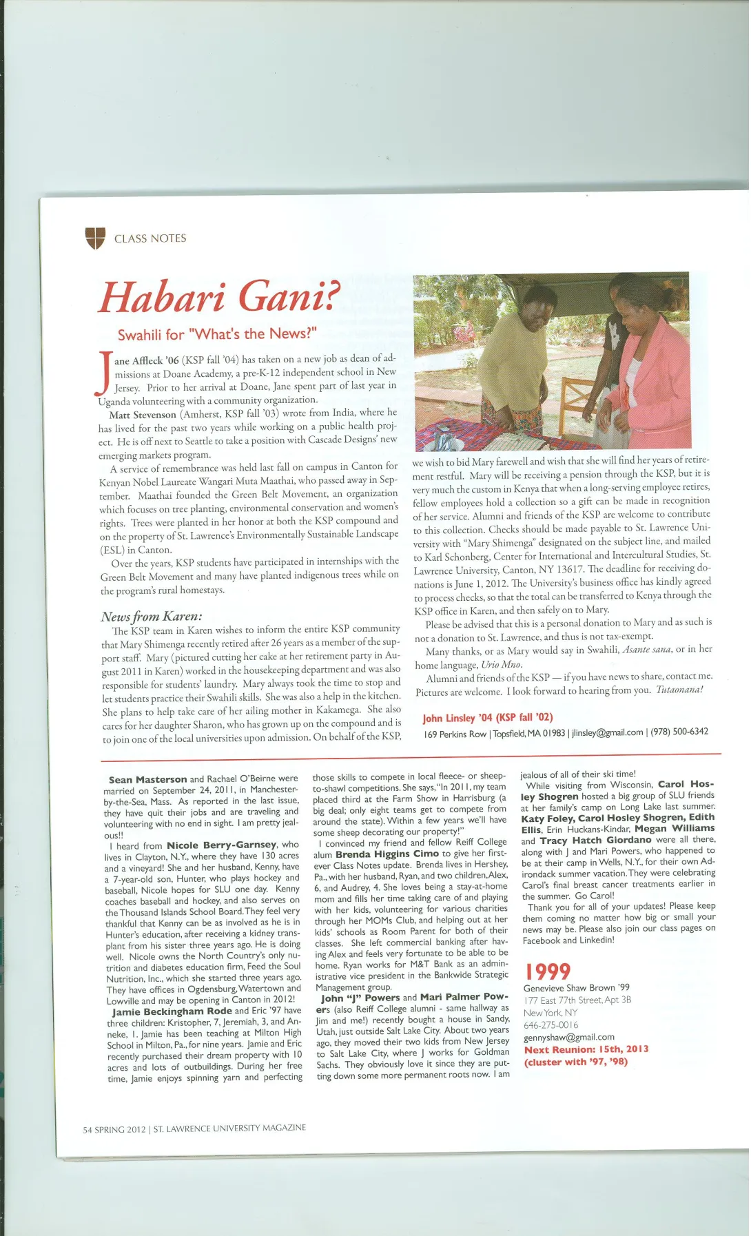 Habari Gani Spring 2012