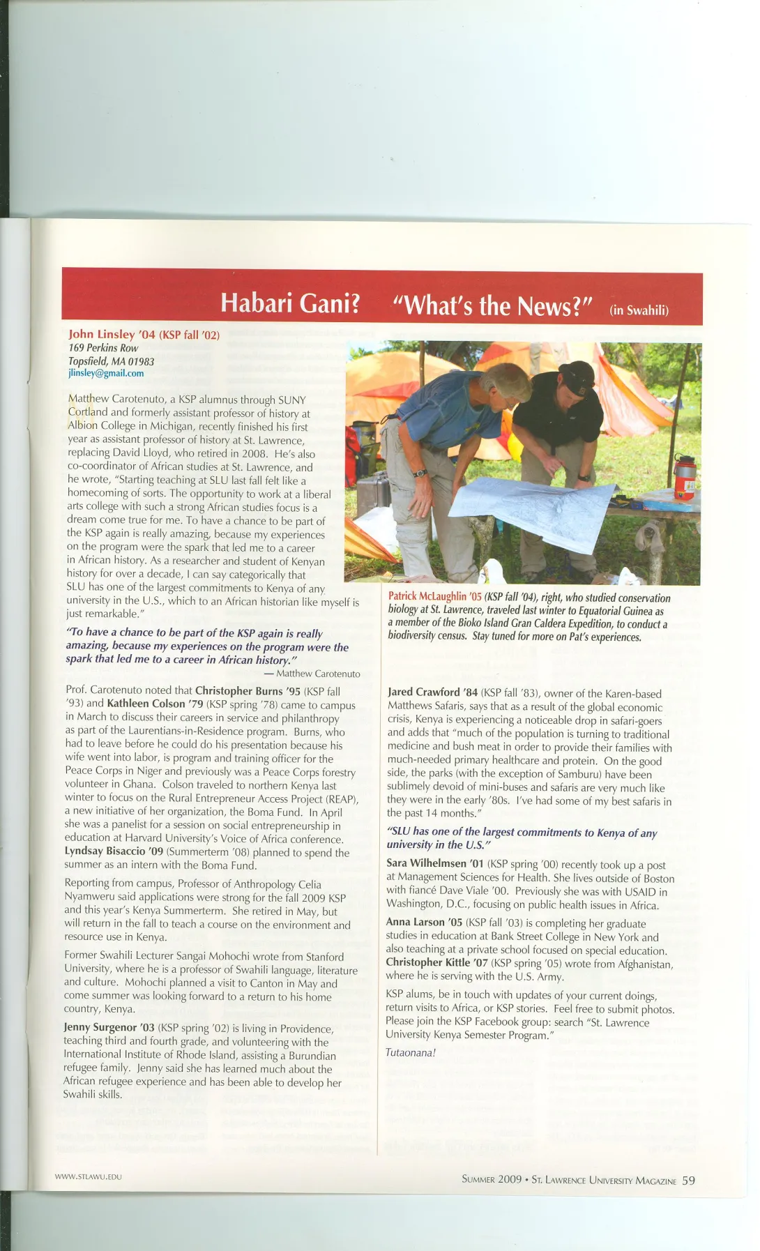 Summer 2009 Habari Gani