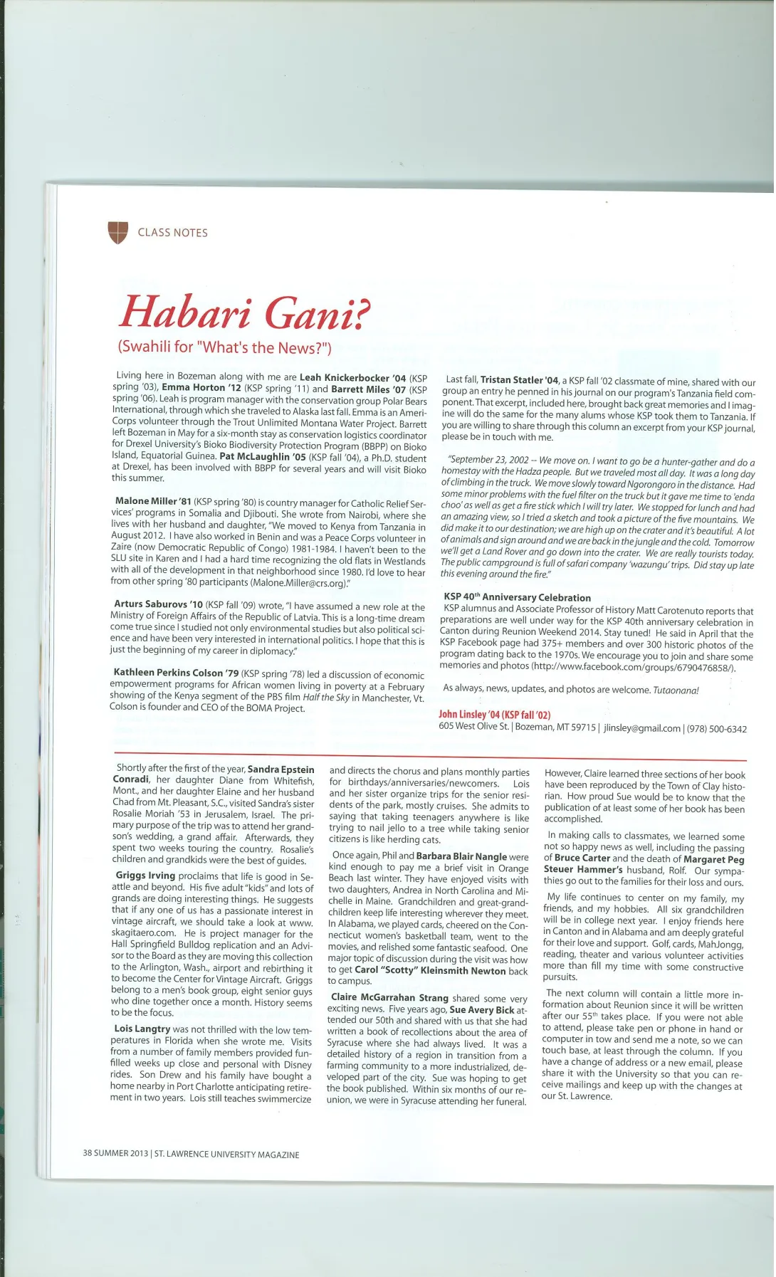 Habari Gani Summer 2013