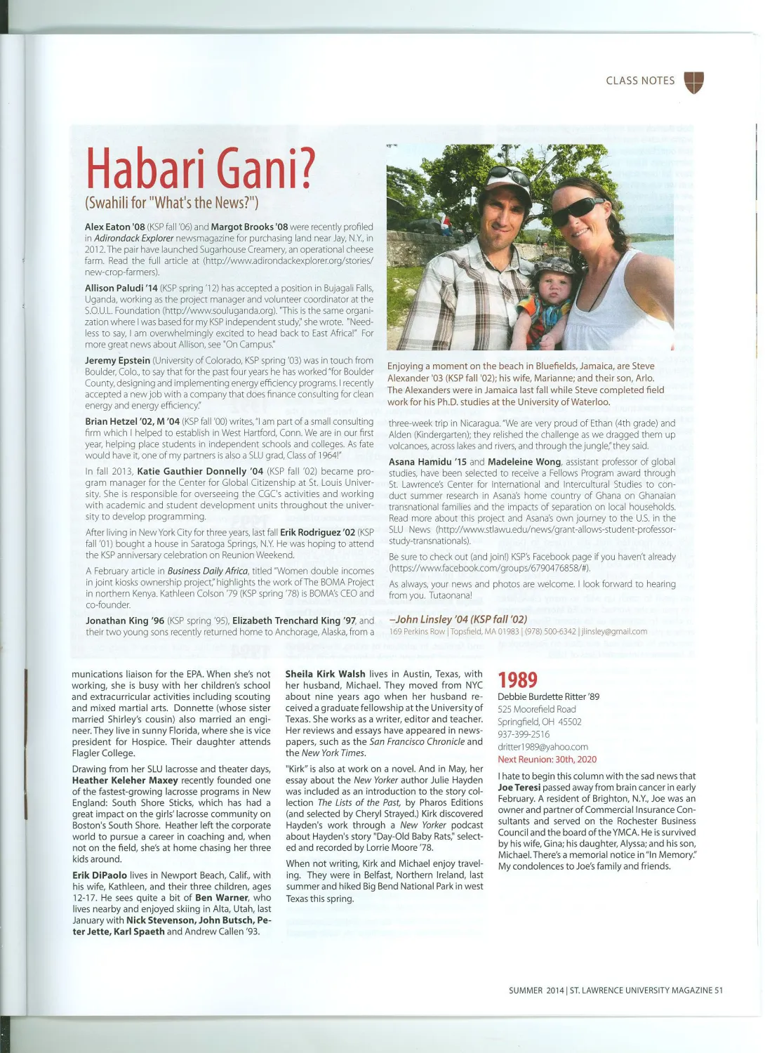 Summer 2014 Habari Gani