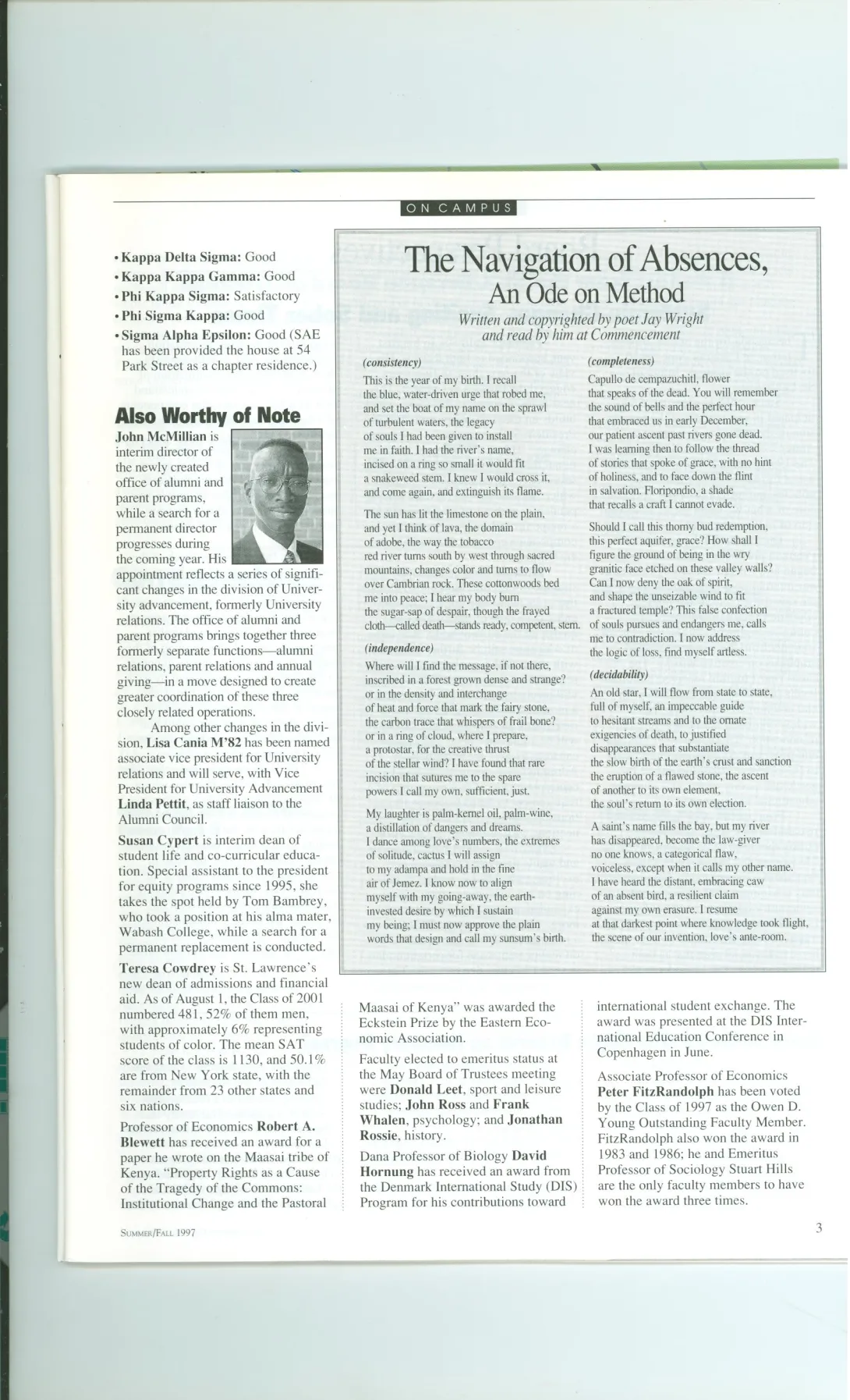 Professor Bleweett Awarded For Paper on the Maasai Tribe of Kenya