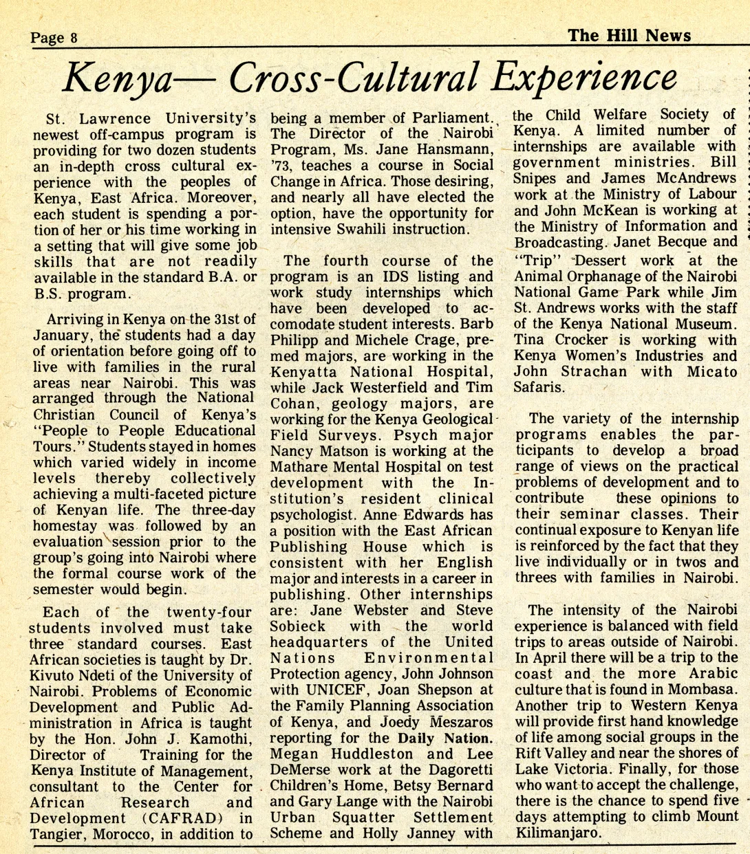 Hill News Article Hill News Article