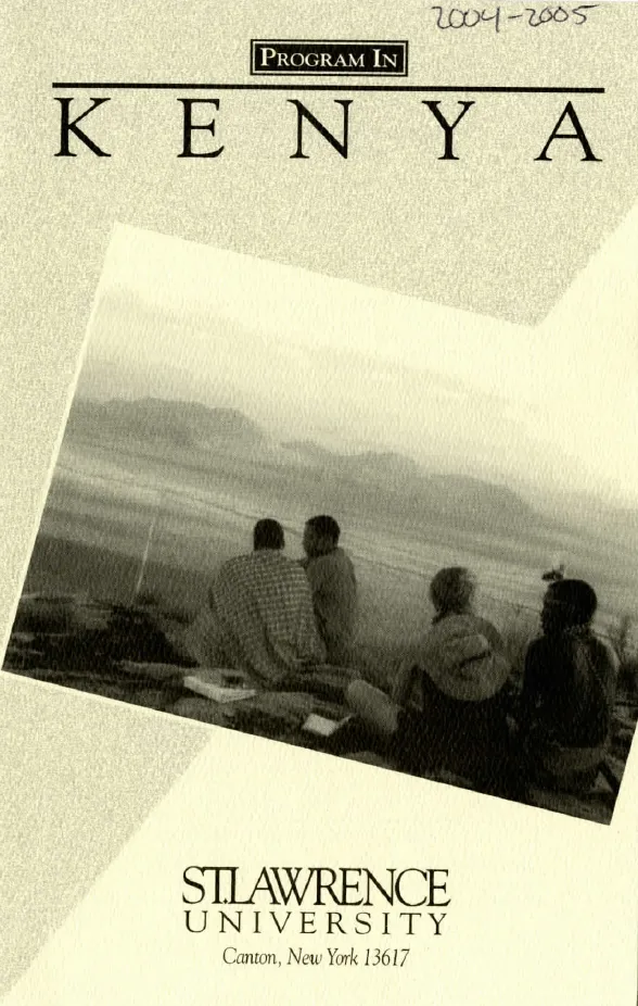 Kenya Semester Program brochure 2004-05 Kenya Semester Program brochure 2004-05
