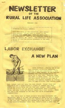 Newsletter of the Rural Life Association; February 1984