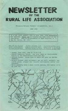 Newsletter of the Rural Life Association; June 1983