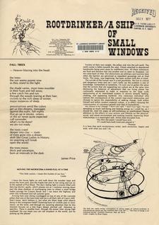 Rootdrinker:  A Ship of Small Windows; Volume 1, Number 1, September 1975