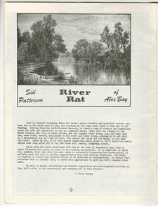 Sid Patterson:  River Rat of Alex Bay