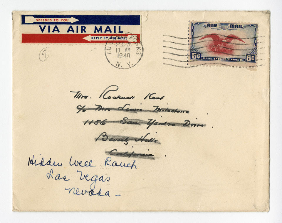 Rockwell Kent Collection - Your first letter from California arrived...